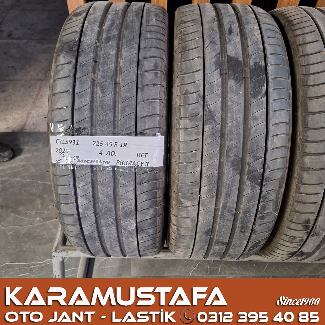 225 45 R 18 MICHELIN PRIMACY 3 ZP * 2020 * 4 ADET * CYL5931