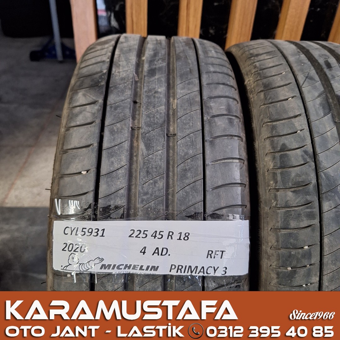 225 45 R 18 MICHELIN PRIMACY 3 ZP * 2020 * 4 ADET * CYL5931