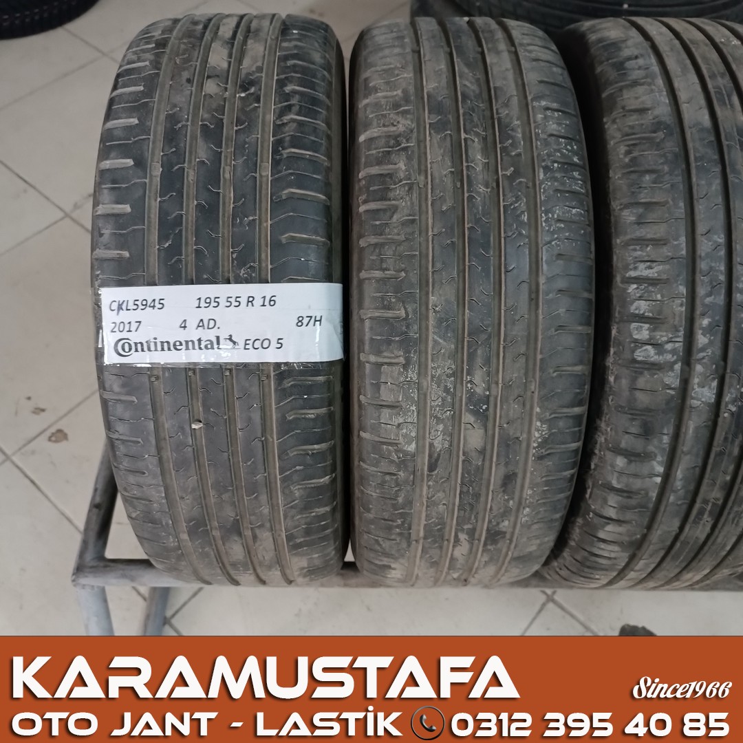 195 55 R 16 CONTINENTAL CEC5 87H * 2017 * 4 ADET * CYL5945