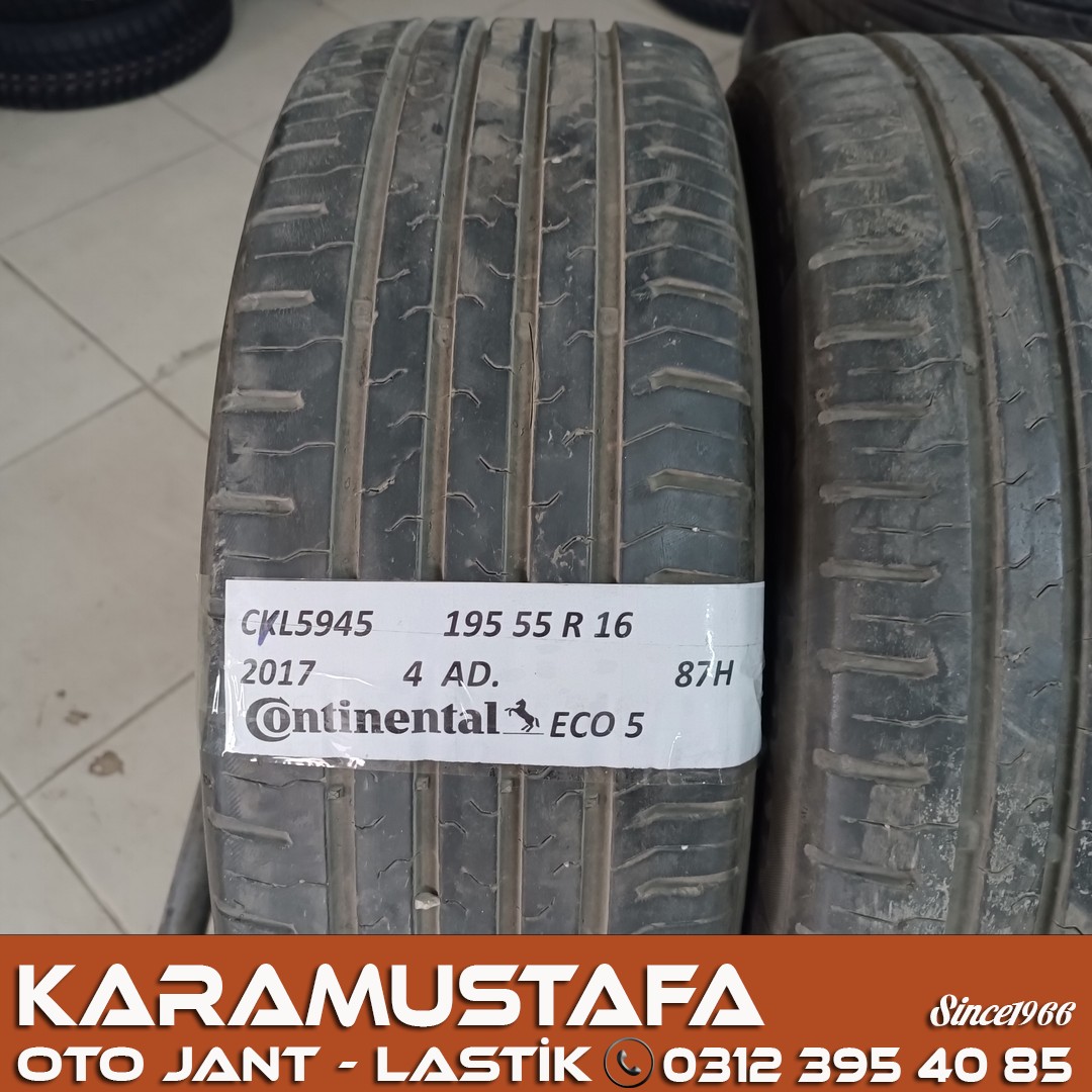 195 55 R 16 CONTINENTAL CEC5 87H * 2017 * 4 ADET * CYL5945