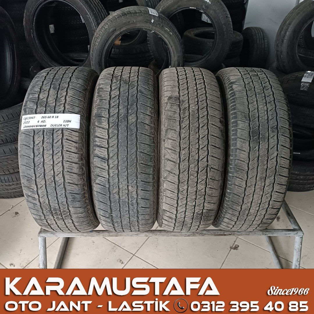 265 60 R 18 BRIDGESTONE DUELER H/T 110H * 2022 * 4 ADET * CYL5947
