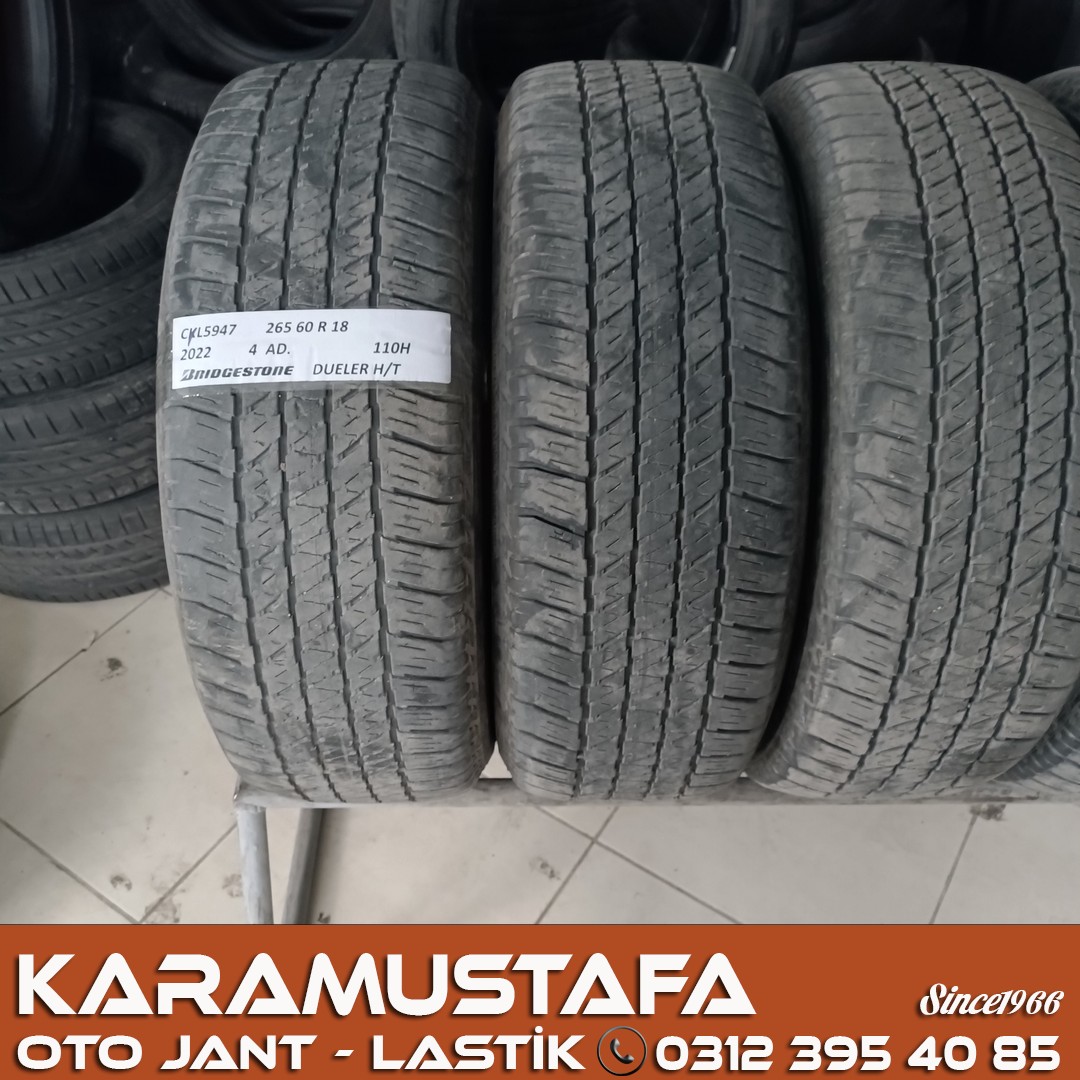 265 60 R 18 BRIDGESTONE DUELER H/T 110H * 2022 * 4 ADET * CYL5947