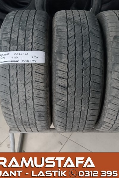 265 60 R 18 BRIDGESTONE DUELER H/T 110H * 2022 * 4 ADET * CYL5947