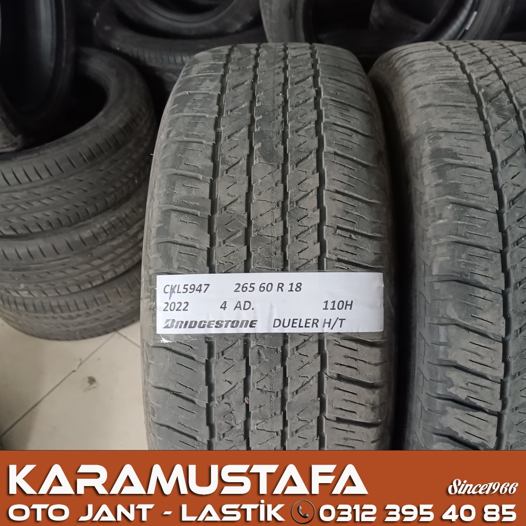 265 60 R 18 BRIDGESTONE DUELER H/T 110H * 2022 * 4 ADET * CYL5947