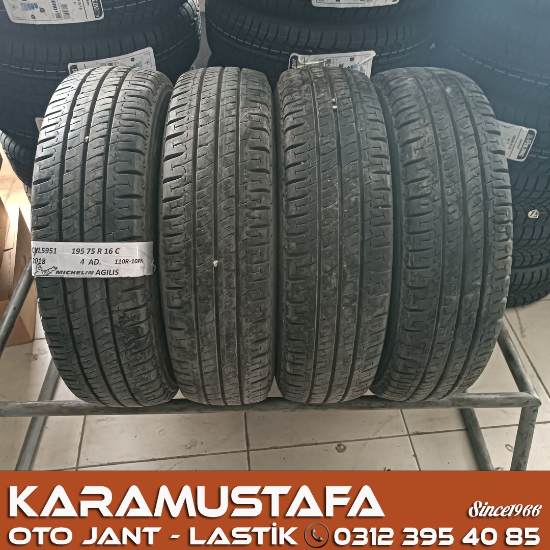 195 75 R 16 MICHELIN AGILIS 110R * 2018 * 4 ADET * CYL5951