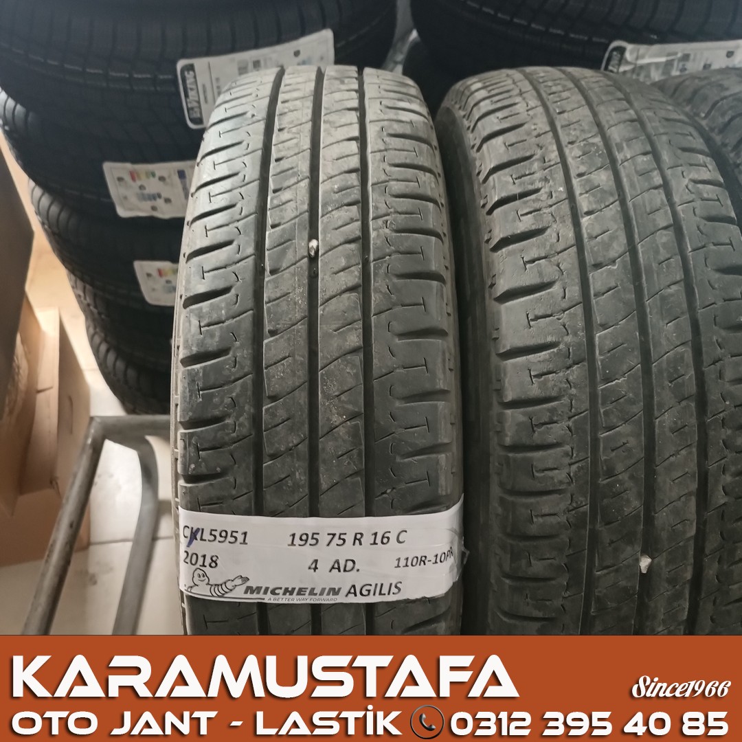 195 75 R 16 MICHELIN AGILIS 110R * 2018 * 4 ADET * CYL5951