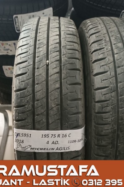 195 75 R 16 MICHELIN AGILIS 110R * 2018 * 4 ADET * CYL5951