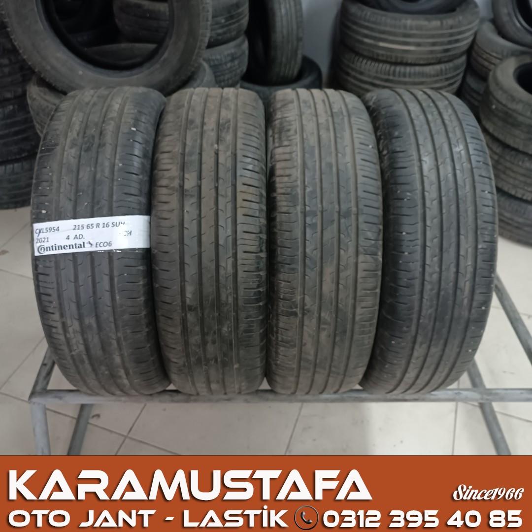 215 65 R 16 CONTINENTAL ECO6 98H * 2021 * 4 ADET * CYL5954