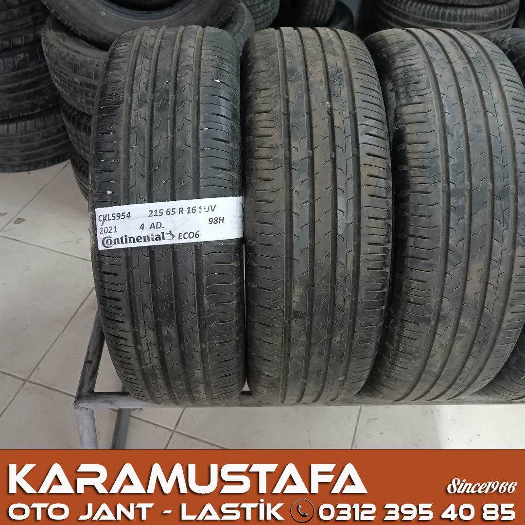 215 65 R 16 CONTINENTAL ECO6 98H * 2021 * 4 ADET * CYL5954