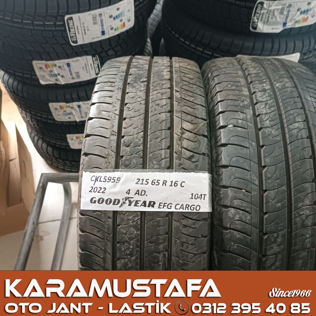 215 65 R 16 GOODYEAR EFG CARGO 104T * 2022 * 4 ADET * CYL5959
