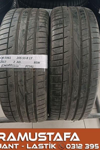 205 55 R 17 PETLAS PT741 91W * 2017 * 2 ADET * CYL5961 **