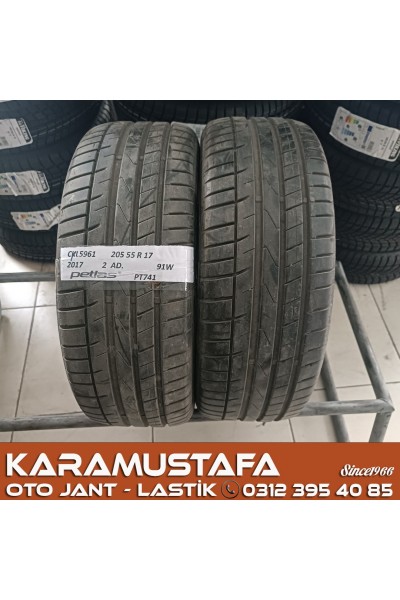 205 55 R 17 PETLAS PT741 91W * 2017 * 2 ADET * CYL5961 **
