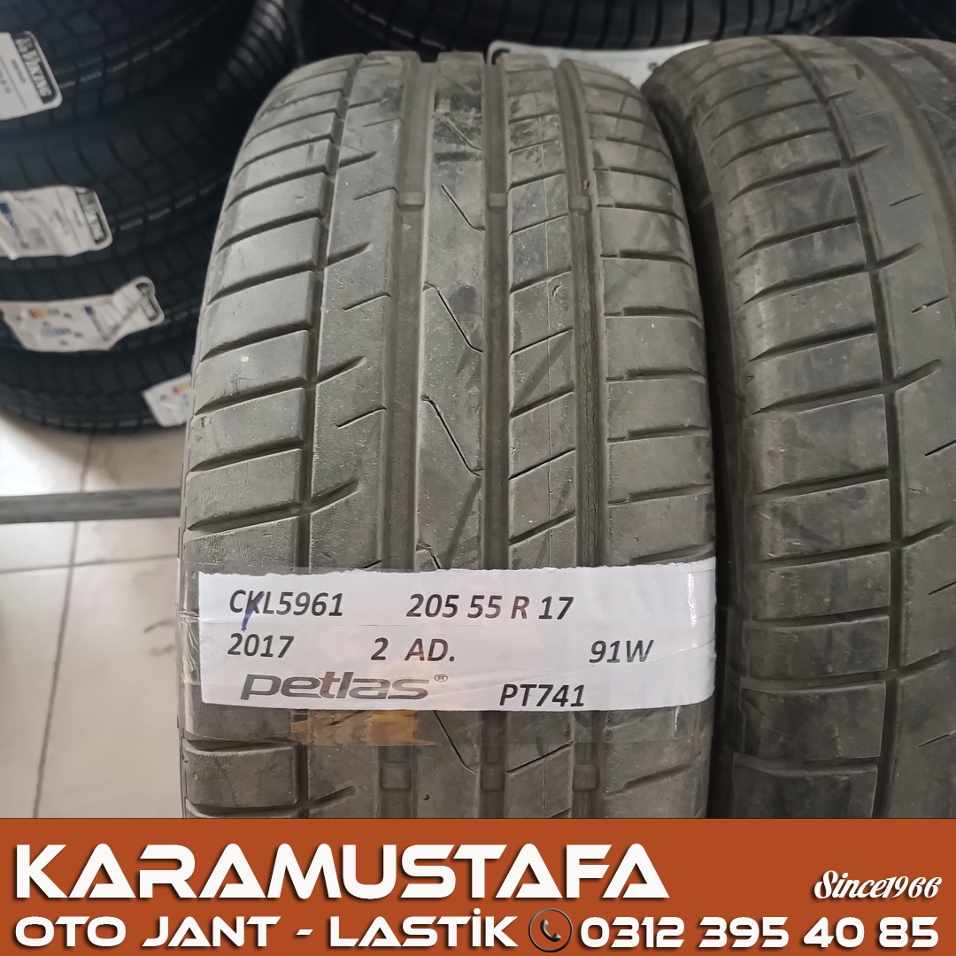 205 55 R 17 PETLAS PT741 91W * 2017 * 2 ADET * CYL5961