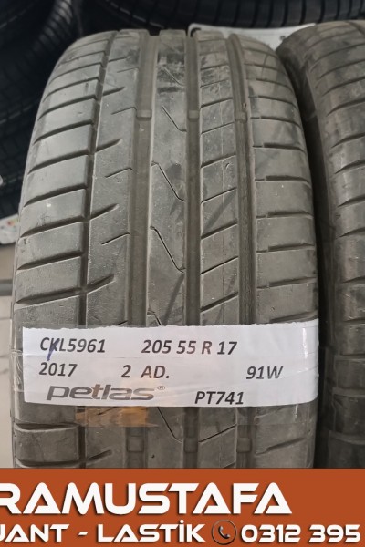 205 55 R 17 PETLAS PT741 91W * 2017 * 2 ADET * CYL5961 **