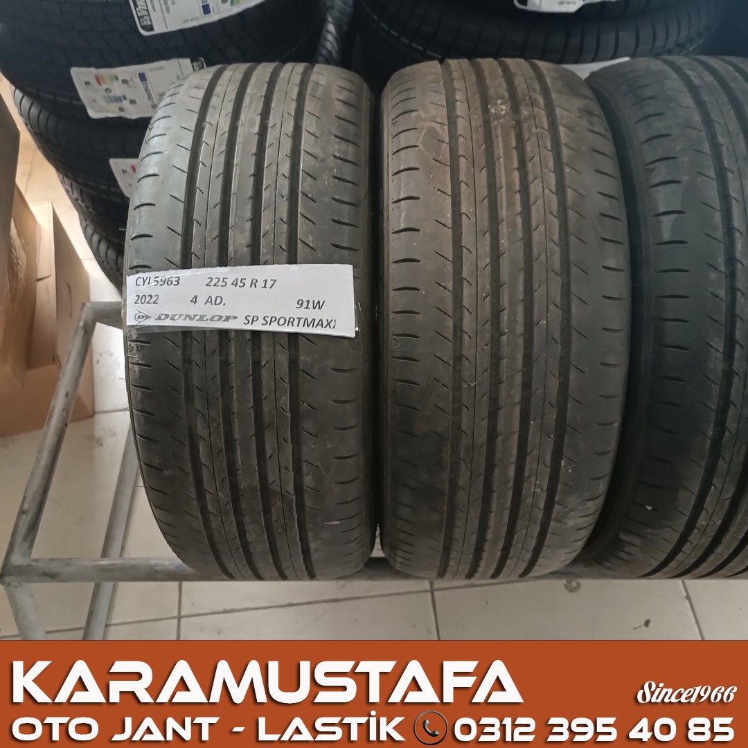225 45 R 17 DUNLOP SP SPORTMAXX 91W * 2022 * 4 ADET * CYL5963