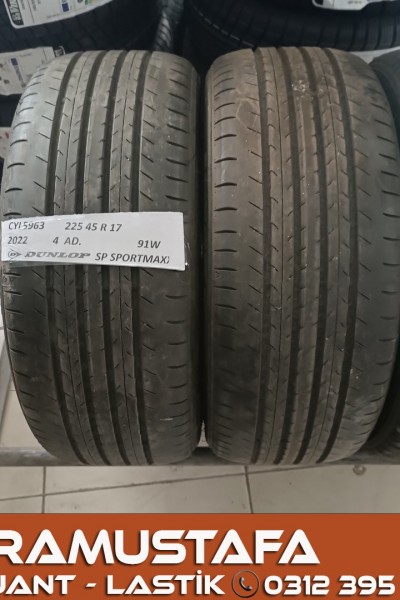 225 45 R 17 DUNLOP SP SPORTMAXX 91W * 2022 * 4 ADET * CYL5963 **