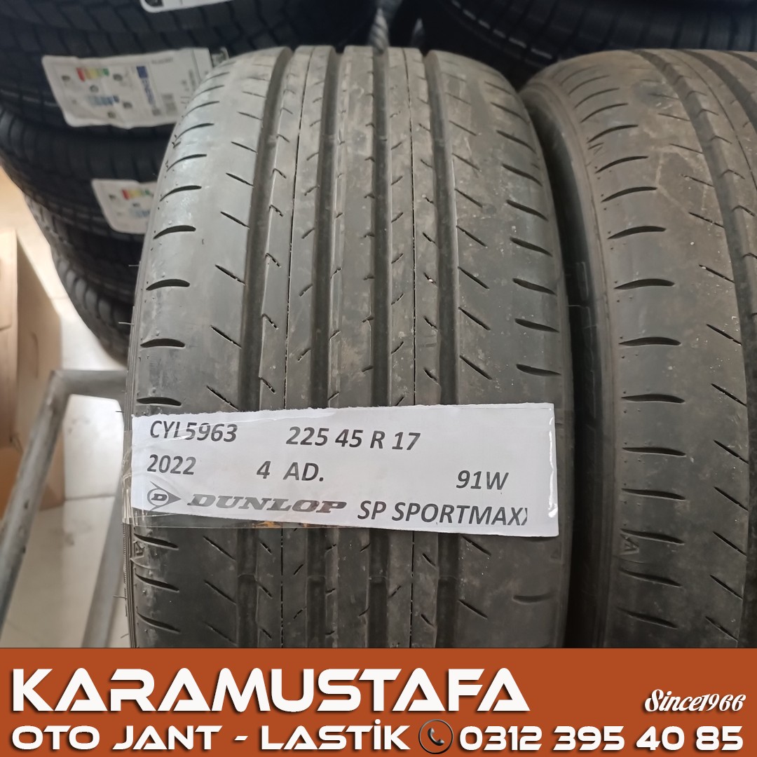 225 45 R 17 DUNLOP SP SPORTMAXX 91W * 2022 * 4 ADET * CYL5963