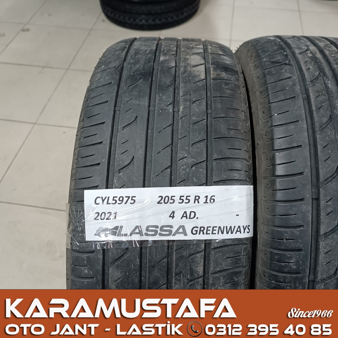 205 55 R 16 LASSA GREENWAYS 91V * 2021 * 4 ADET * CYL5975