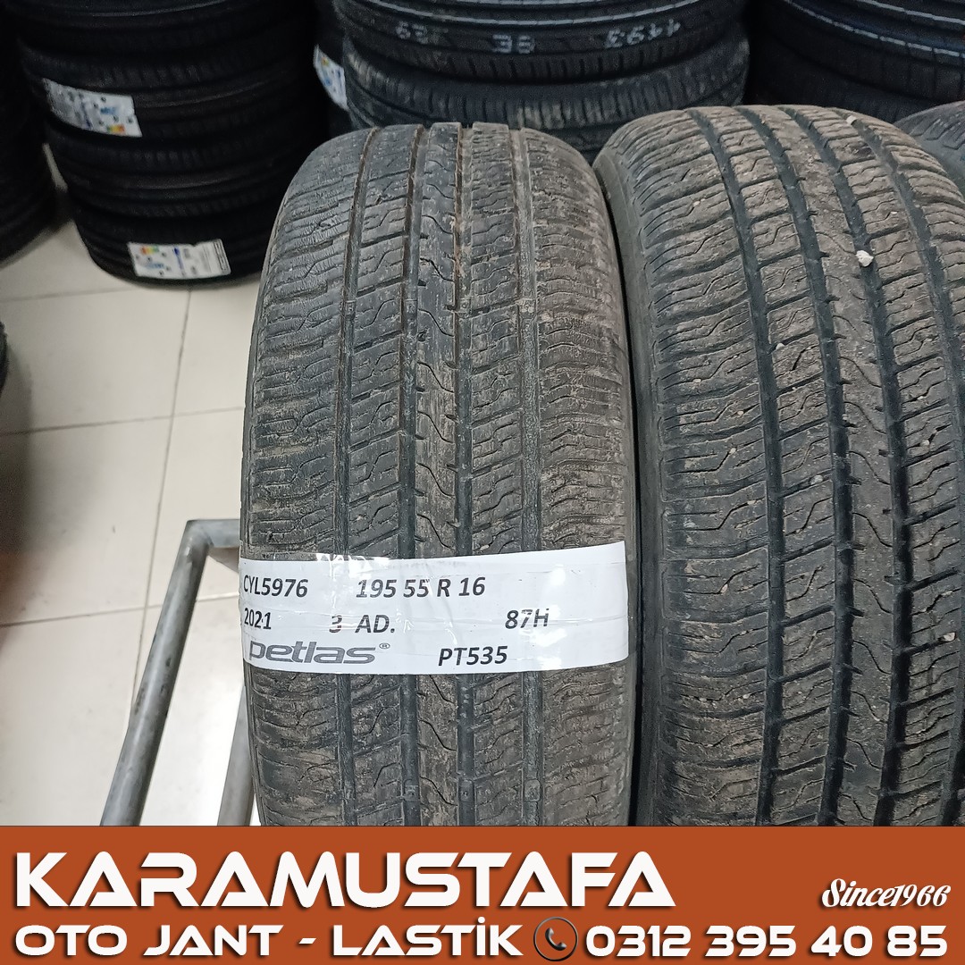 195 55 R 16 PETLAS PT535 87H * 2021 * 3 ADET * CYL5976