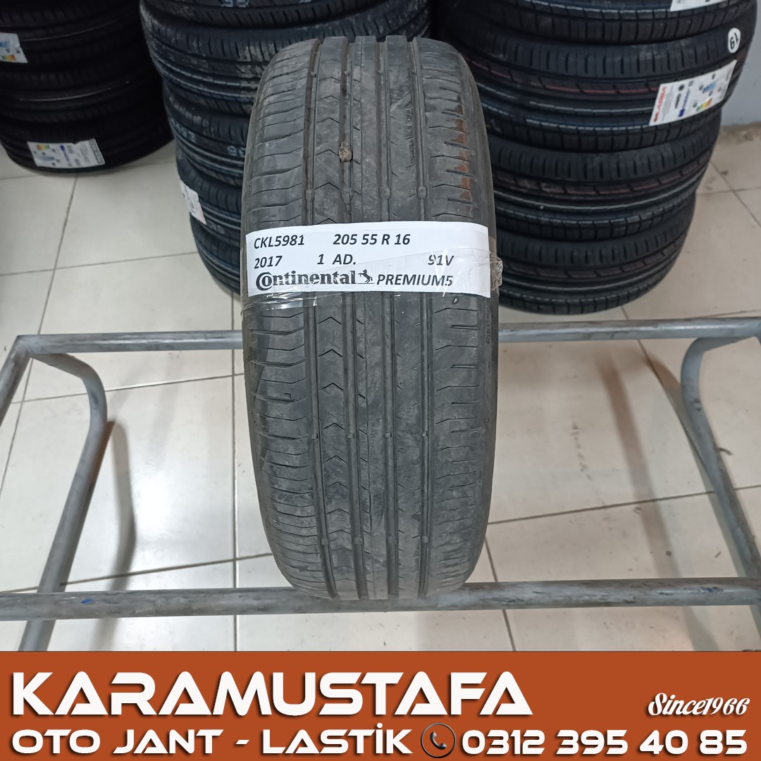 205 55 R 16 CONTINENTAL CPC5 91V * 2017 * 4 ADET * CYL5981 **