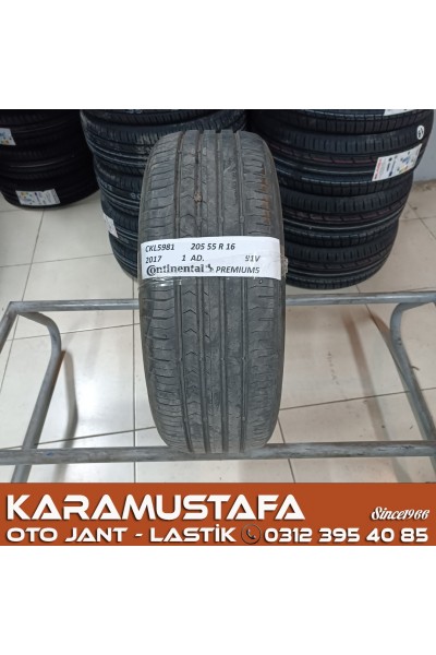 205 55 R 16 CONTINENTAL CPC5 91V * 2017 * 4 ADET * CYL5981 **