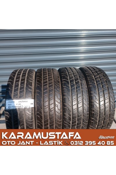 195 60 R 16 CONTINENTAL CVC100 99H * 2021 * 4 ADET * CYL6001 **