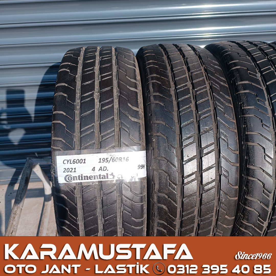 195 60 R 16 CONTINENTAL CVC100 99H * 2021 * 4 ADET * CYL6001