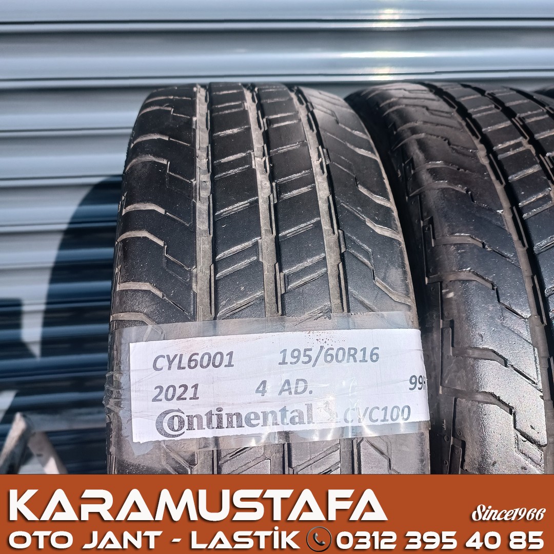 195 60 R 16 CONTINENTAL CVC100 99H * 2021 * 4 ADET * CYL6001
