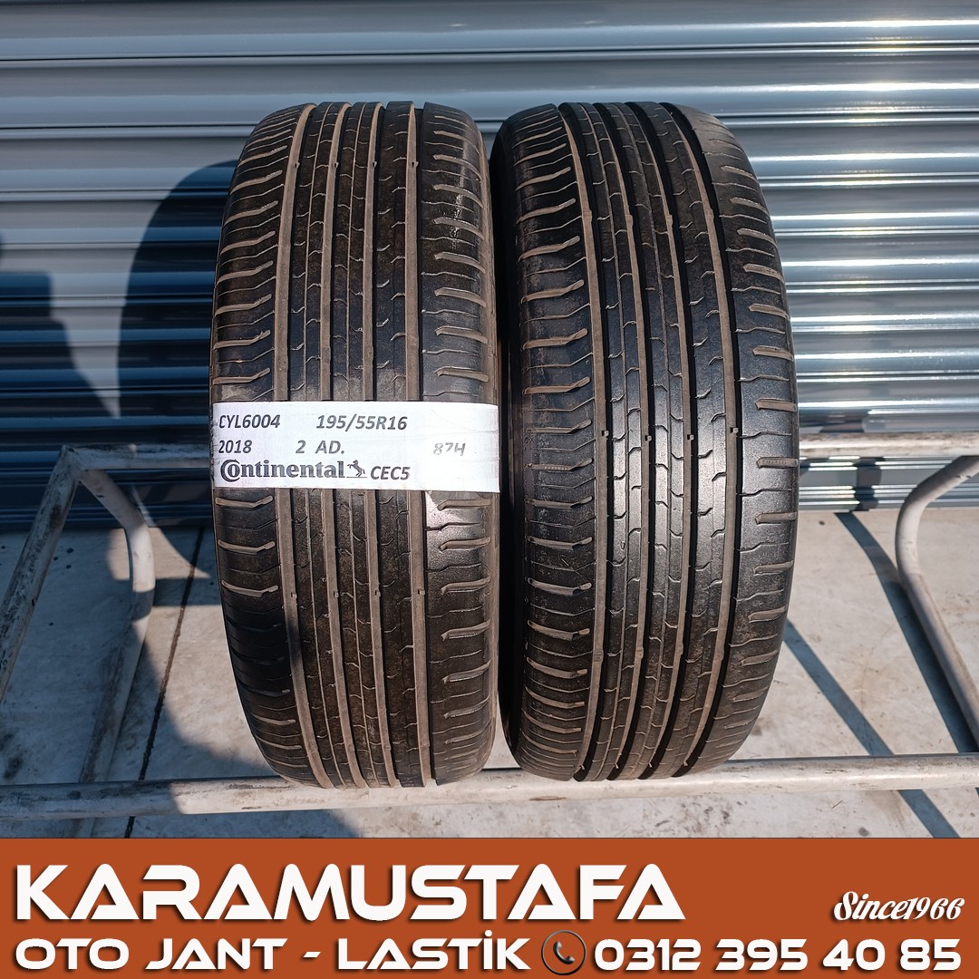 195 55 R 16 CONTINENTAL CEC5 87H * 2018 * 2 ADET * CYL6004