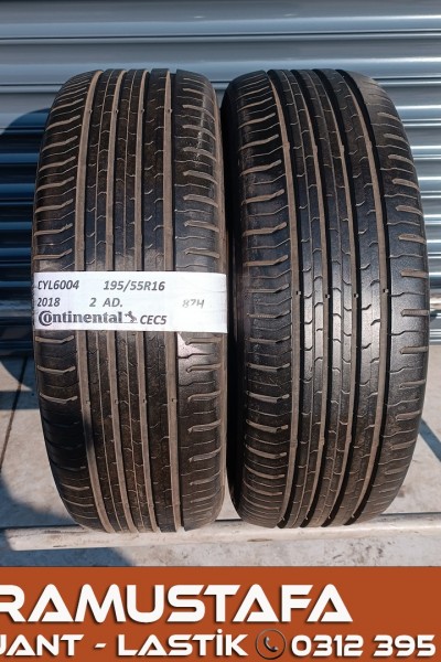 195 55 R 16 CONTINENTAL CEC5 87H * 2018 * 2 ADET * CYL6004 **