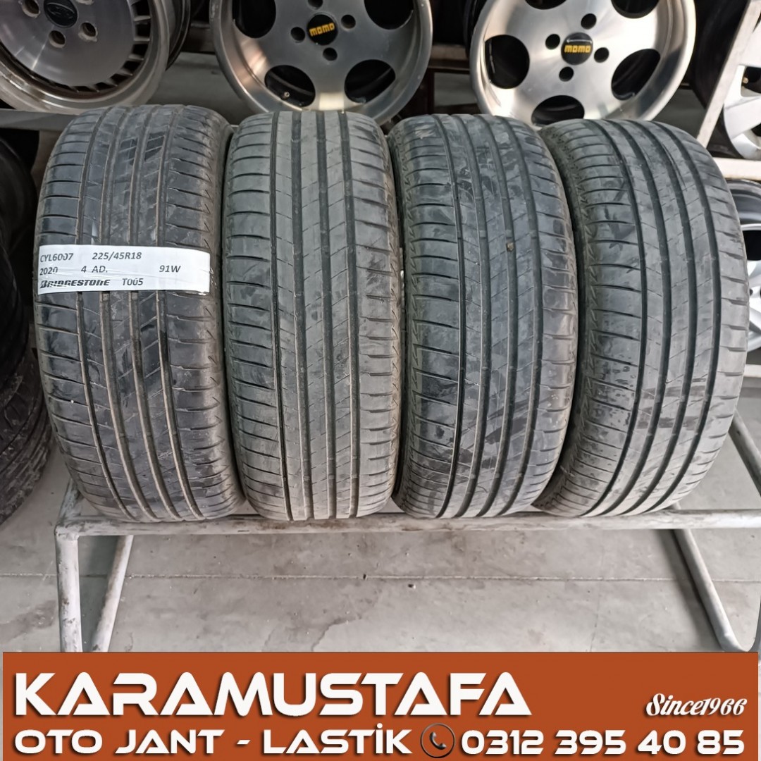 225 45 R 18 BRIDGESTONE T005 91W * 2020 * 4 ADET * CYL6007