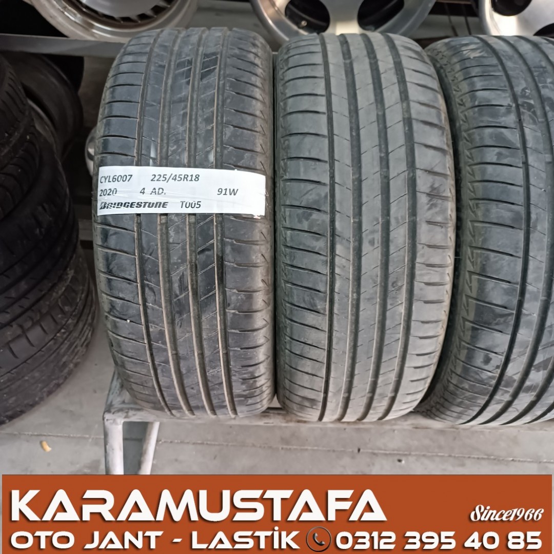 225 45 R 18 BRIDGESTONE T005 91W * 2020 * 4 ADET * CYL6007