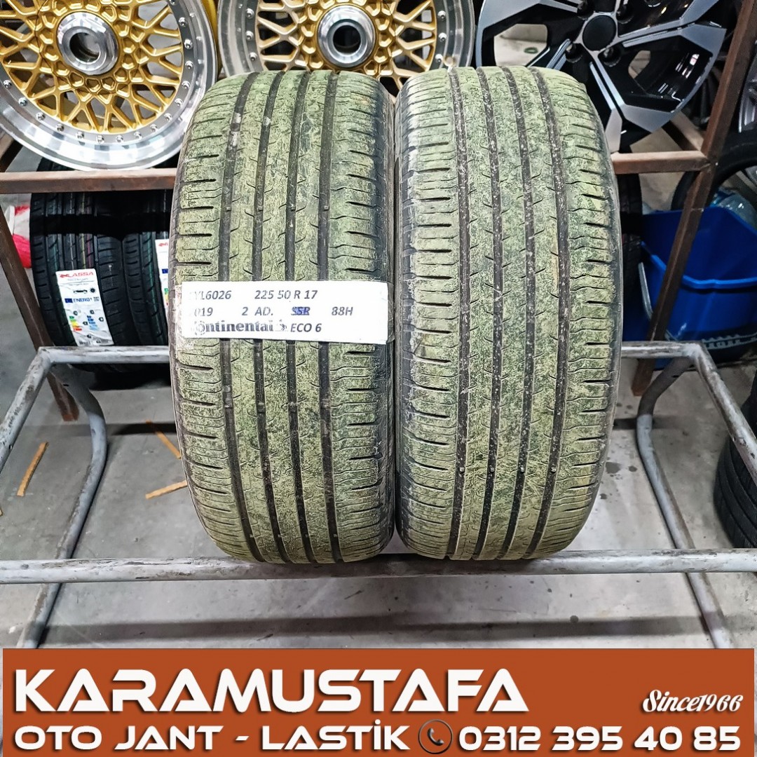 225 50 R 17 CONTINENTAL EC6 94V * 2019 * 2 ADET * CYL6026