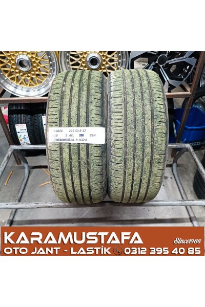 225 50 R 17 CONTINENTAL EC6 94V * 2019 * 2 ADET * CYL6026 **