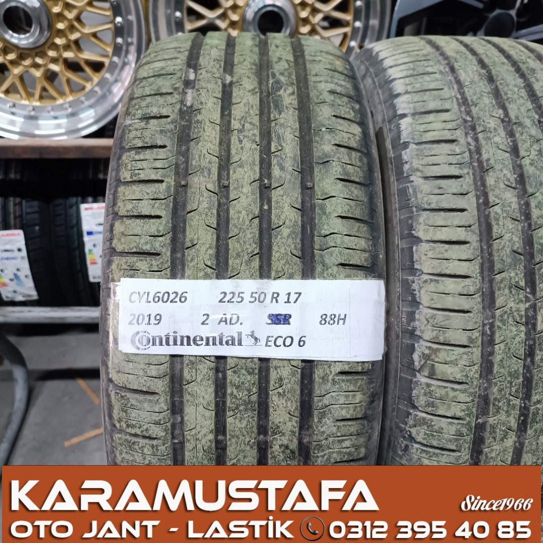 225 50 R 17 CONTINENTAL EC6 94V * 2019 * 2 ADET * CYL6026
