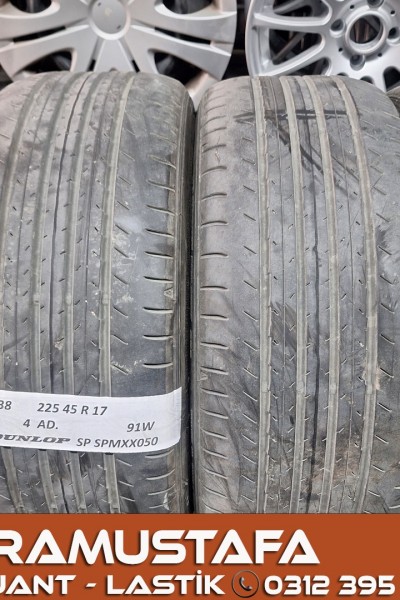 225 45 R 17 DUNLOP SP 91W * 2020* 4 ADET * CYL6038 **