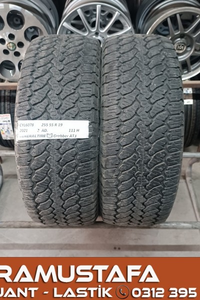 255 55 R 19 GENERAL GRABBER AT3 111H * 2021 * 2 ADET * CYL6078 **