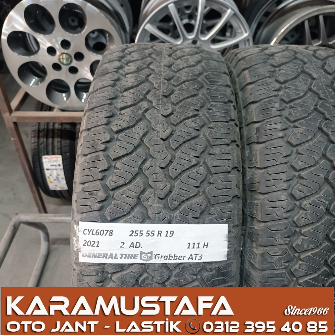 255 55 R 19 GENERAL GRABBER AT3 111H * 2021 * 2 ADET * CYL6078