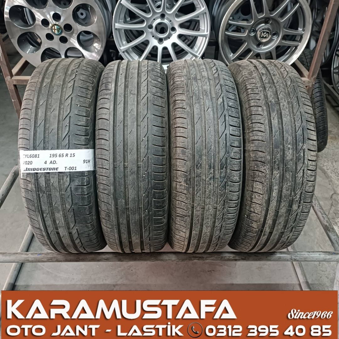 195 65 R 15 BRIDGESTONE T001 91H * 2020 * 4 ADET * CYL6081