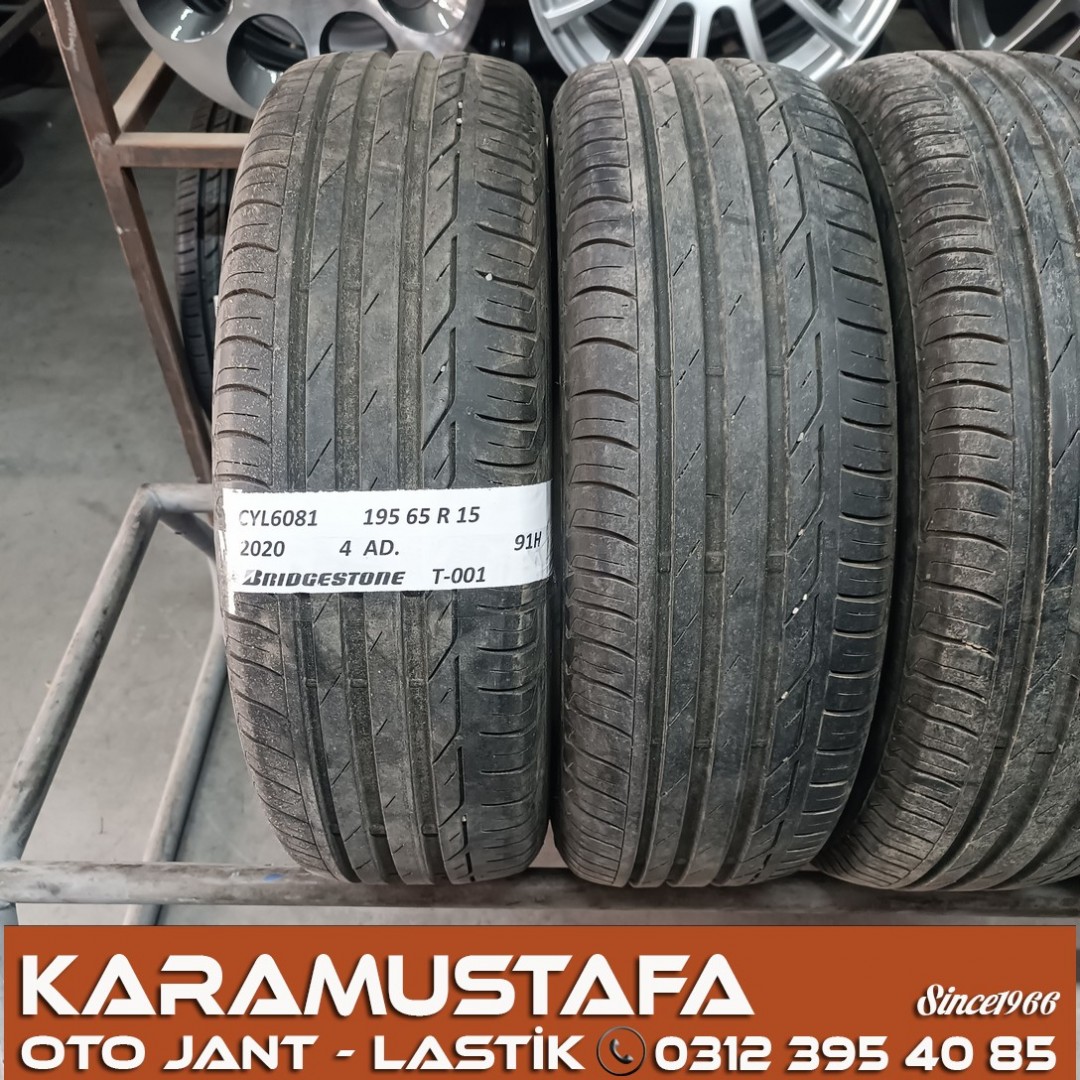 195 65 R 15 BRIDGESTONE T001 91H * 2020 * 4 ADET * CYL6081