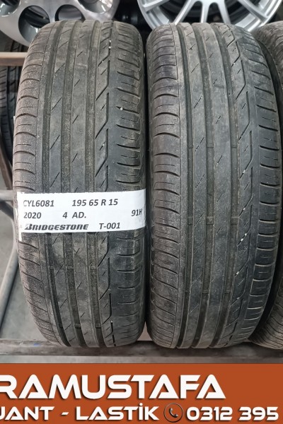 195 65 R 15 BRIDGESTONE T001 91H * 2020 * 4 ADET * CYL6081 **