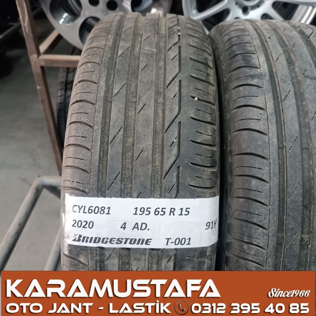 195 65 R 15 BRIDGESTONE T001 91H * 2020 * 4 ADET * CYL6081