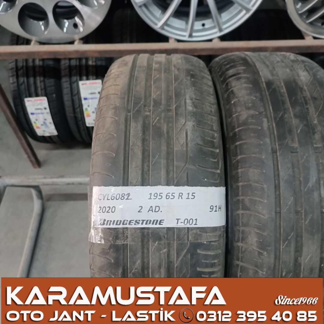 195 65 R 15 BRIDGESTONE T001 91H * 2020 * 2 ADET * CYL6082
