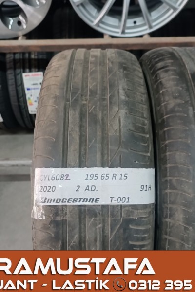 195 65 R 15 BRIDGESTONE T001 91H * 2020 * 2 ADET * CYL6082 **