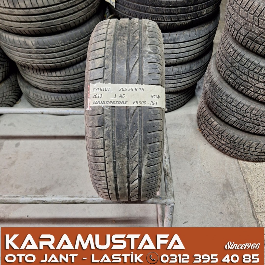 205 55 R 16 BRIDGESTONE ER300 RFT 91W * 2013 * 1 ADET * CYL6107
