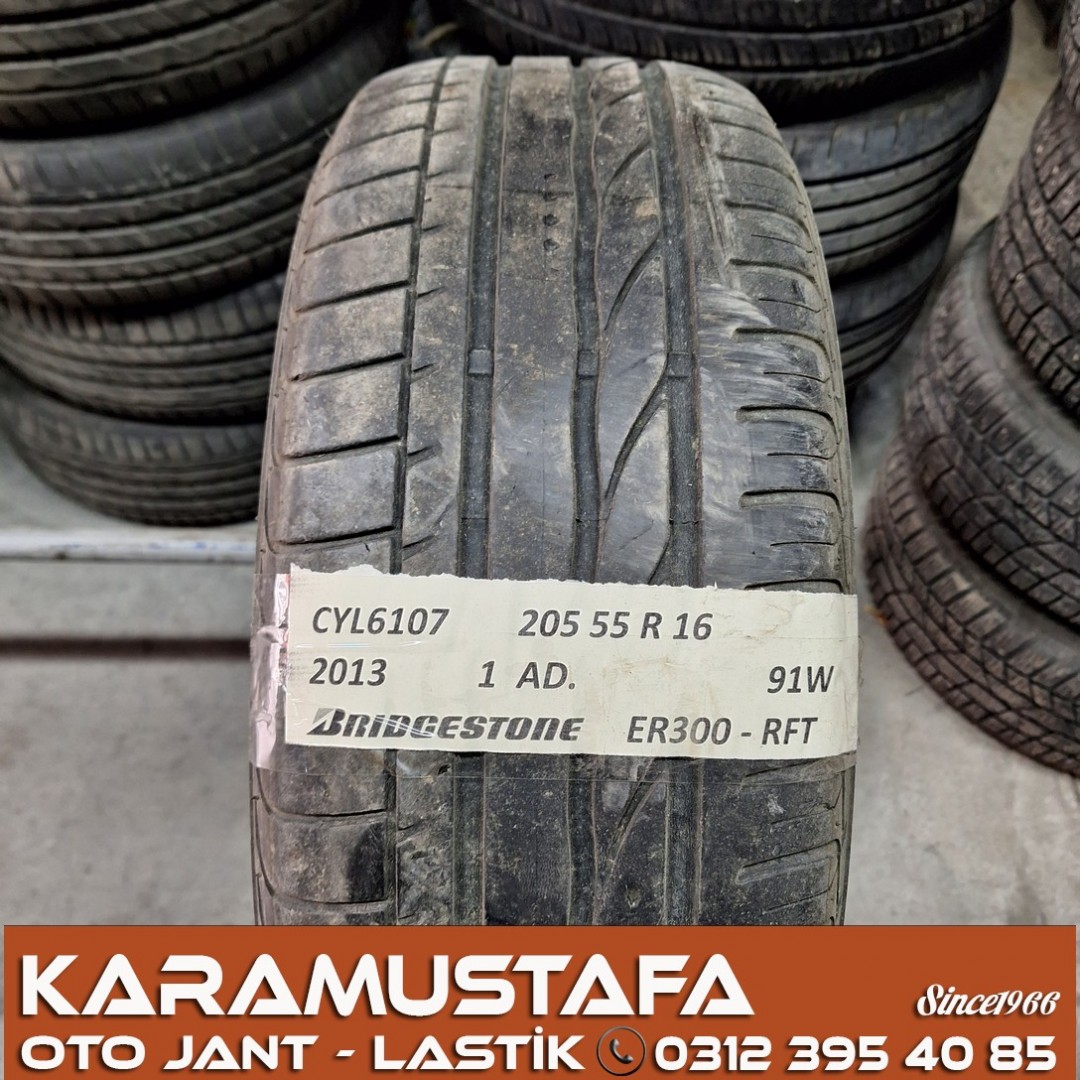 205 55 R 16 BRIDGESTONE ER300 RFT 91W * 2013 * 1 ADET * CYL6107
