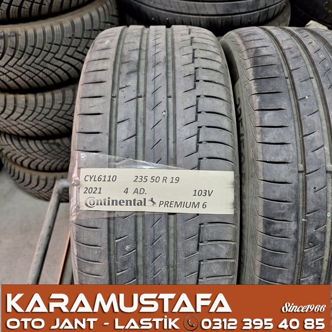 235 50 R 19 CONTINENTAL PREMIUM6 103V * 2021 * 4 ADET * CYL6110