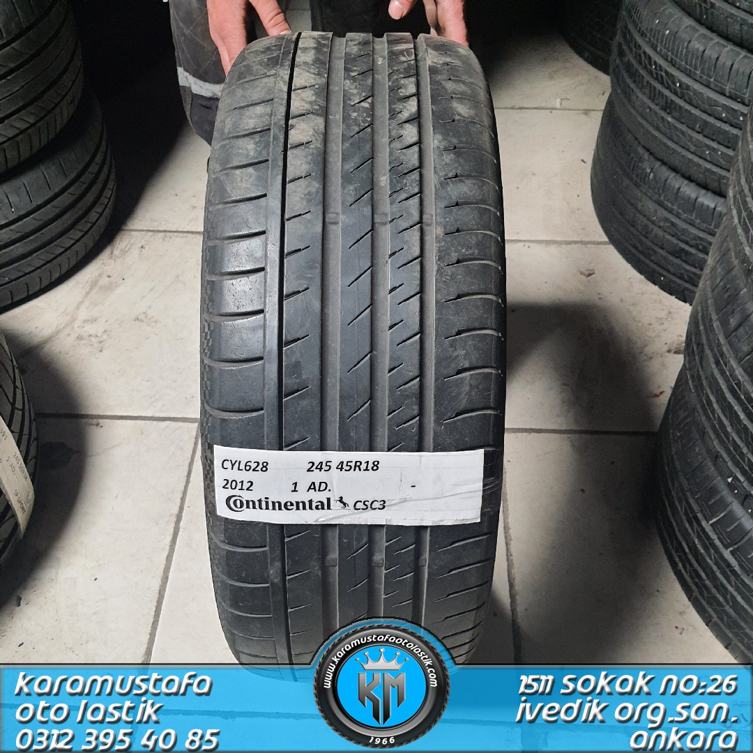 245 45 R 18 CONTINENTAL CSC3 * 2012 * 1 ADET * CYL628