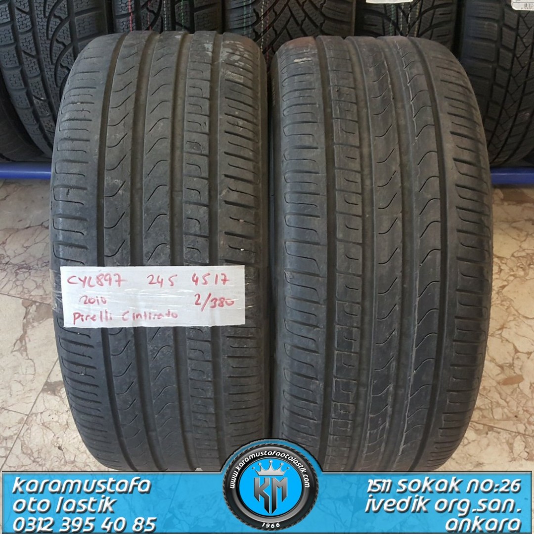 245 45 R 17 PIRELLI P7 95W * 2010 * 2 ADET * CYL897