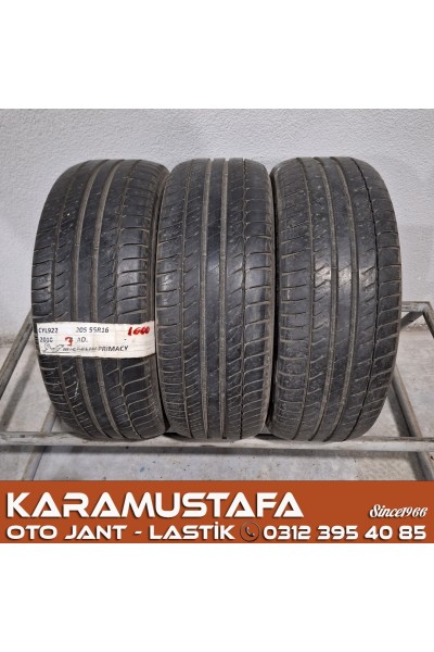205 55 R 16 MICHELIN PRIMACY HP 91V * 2010 * 3 ADET * CYL922